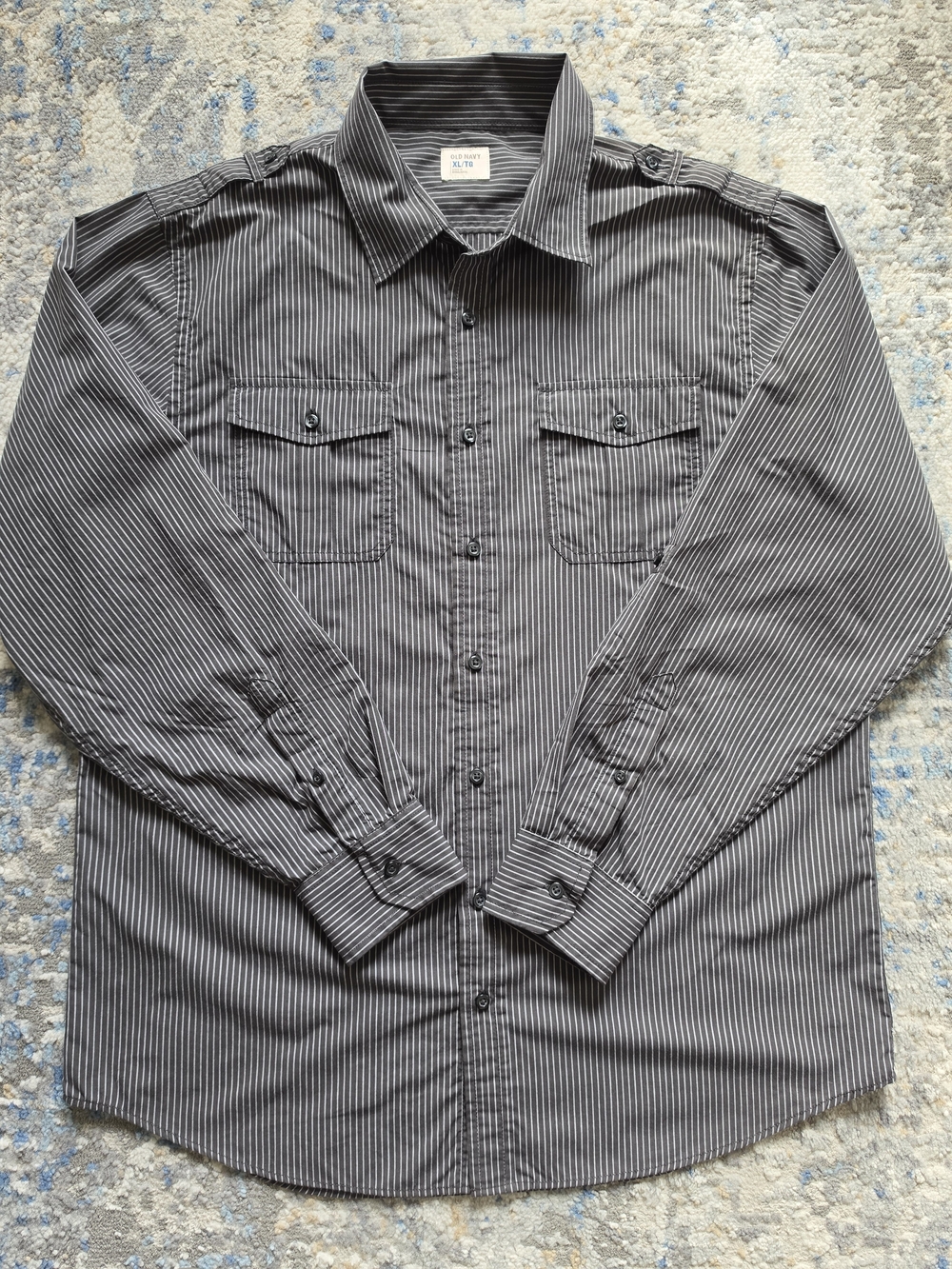 Old Navy Men's Striped Button Down Shirt